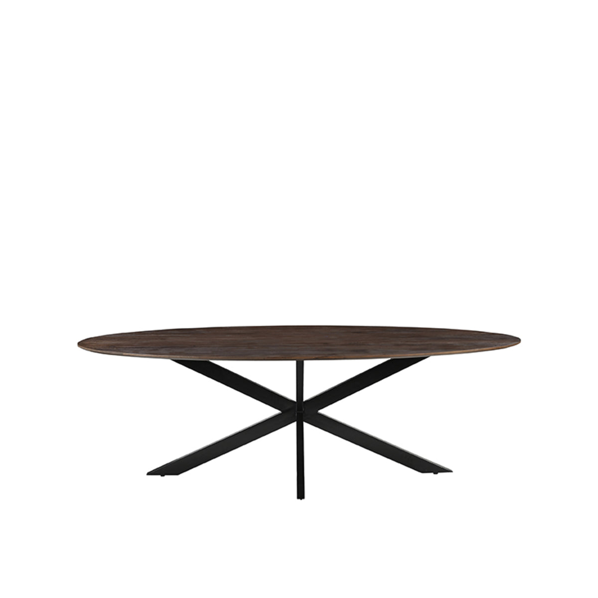 Eettafel James | Bruin Mangohout — Vooraanzicht - witfoto