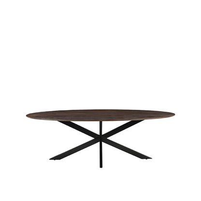 Eettafel James | Bruin Mangohout — Vooraanzicht - witfoto