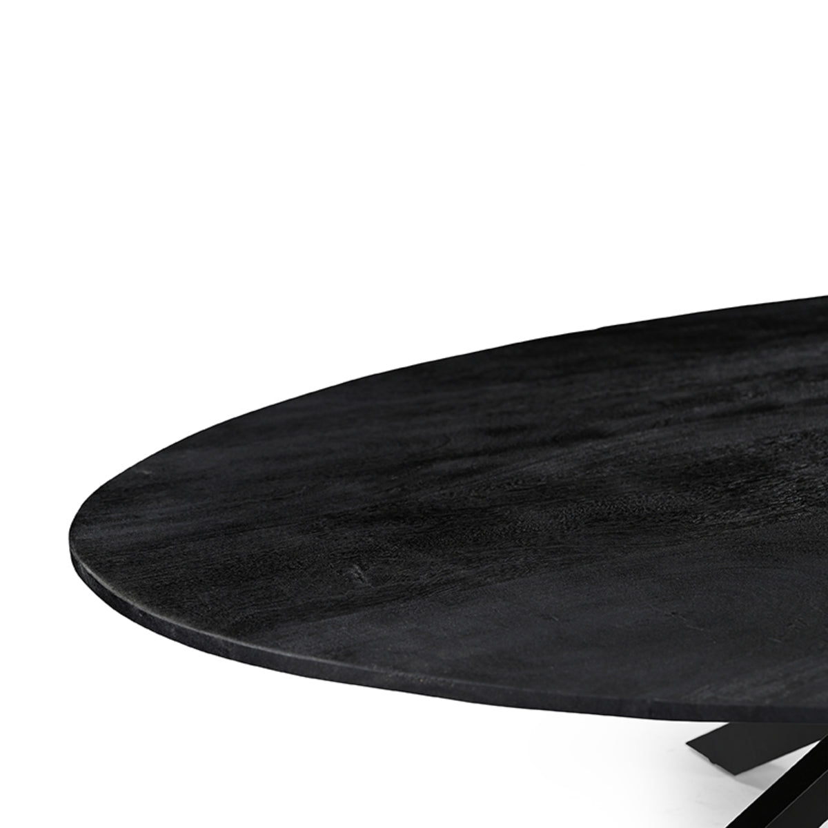 Eettafel James | Zwart Mangohout — Detail