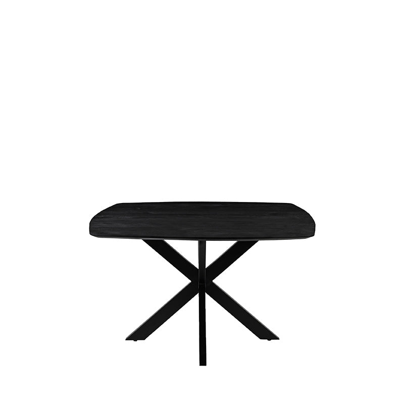 Eettafel Blake | Zwart Mangohout — Vooraanzicht - witfoto