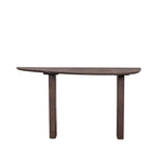 Sidetable Wow bruin mangohout, vooraanzicht op witte achtergrond