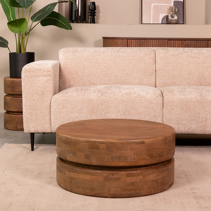 Salontafel Milly | Naturel Mangohout — Vooraanzicht - sfeer