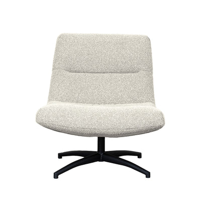 Fauteuil Calix naturel bouclé, vooraanzicht op witte achtergrond