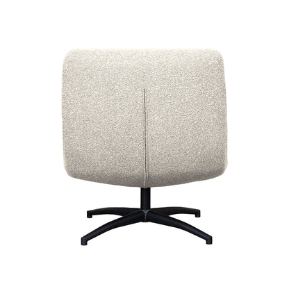 Fauteuil Calix naturel bouclé, achteraanzicht op witte achtergrond