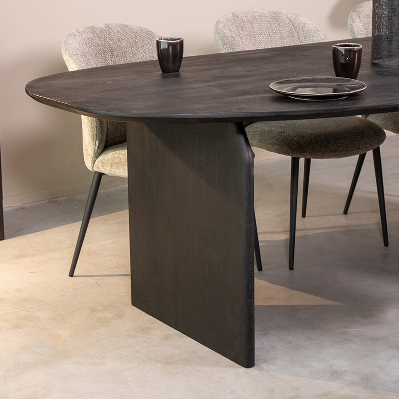 Eettafel Cooper | Zwart Mangohout — Vooraanzicht - sfeer