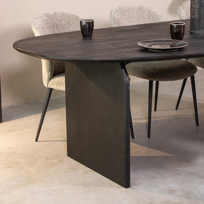 Eettafel Cooper | Zwart Mangohout — Vooraanzicht - sfeer