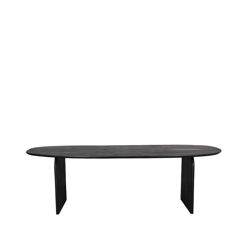 Eettafel Cooper | Zwart Mangohout — Achteraanzicht - witfoto