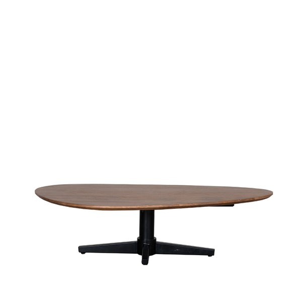 Salontafel Rosie | Naturel Mangohout — Zijaanzicht - witfoto
