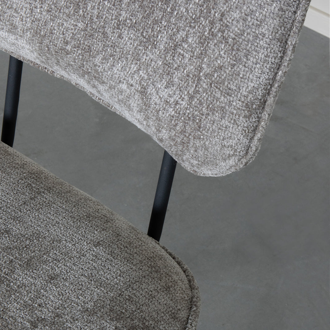 Eetkamerstoel Liva | Grijs Stof — Detail