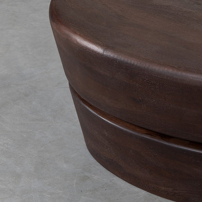 Salontafel Javi bruin mangohout, detail van het materiaal
