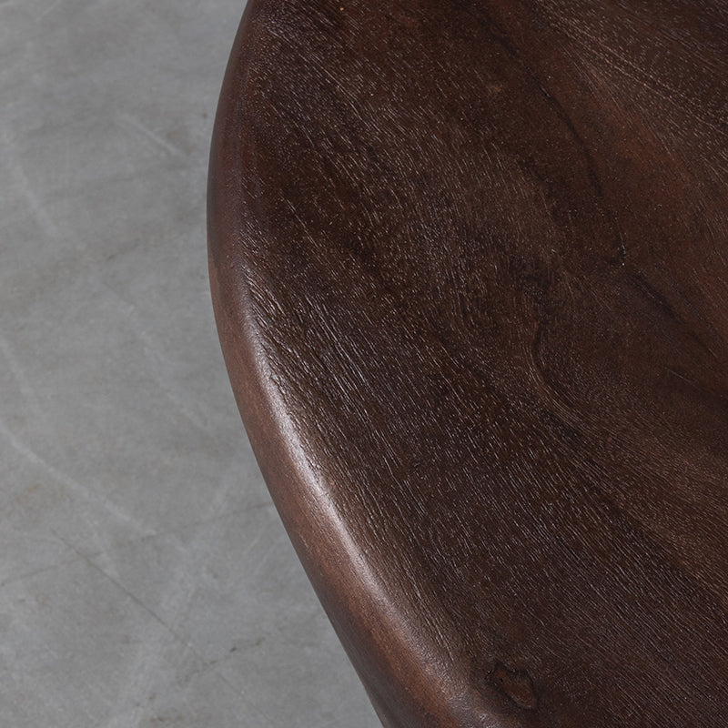 Salontafel Javi bruin mangohout, detail van het materiaal