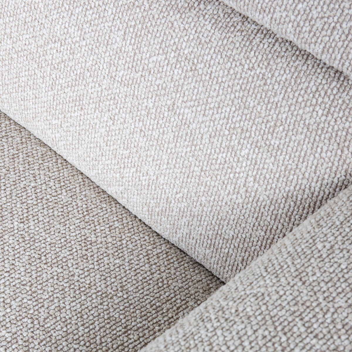 Hoekbank Bolzano naturel bouclé, detail van het materiaal