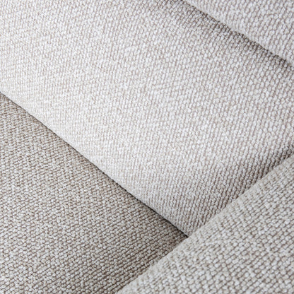 Hoekbank Bolzano naturel bouclé, detail van het materiaal