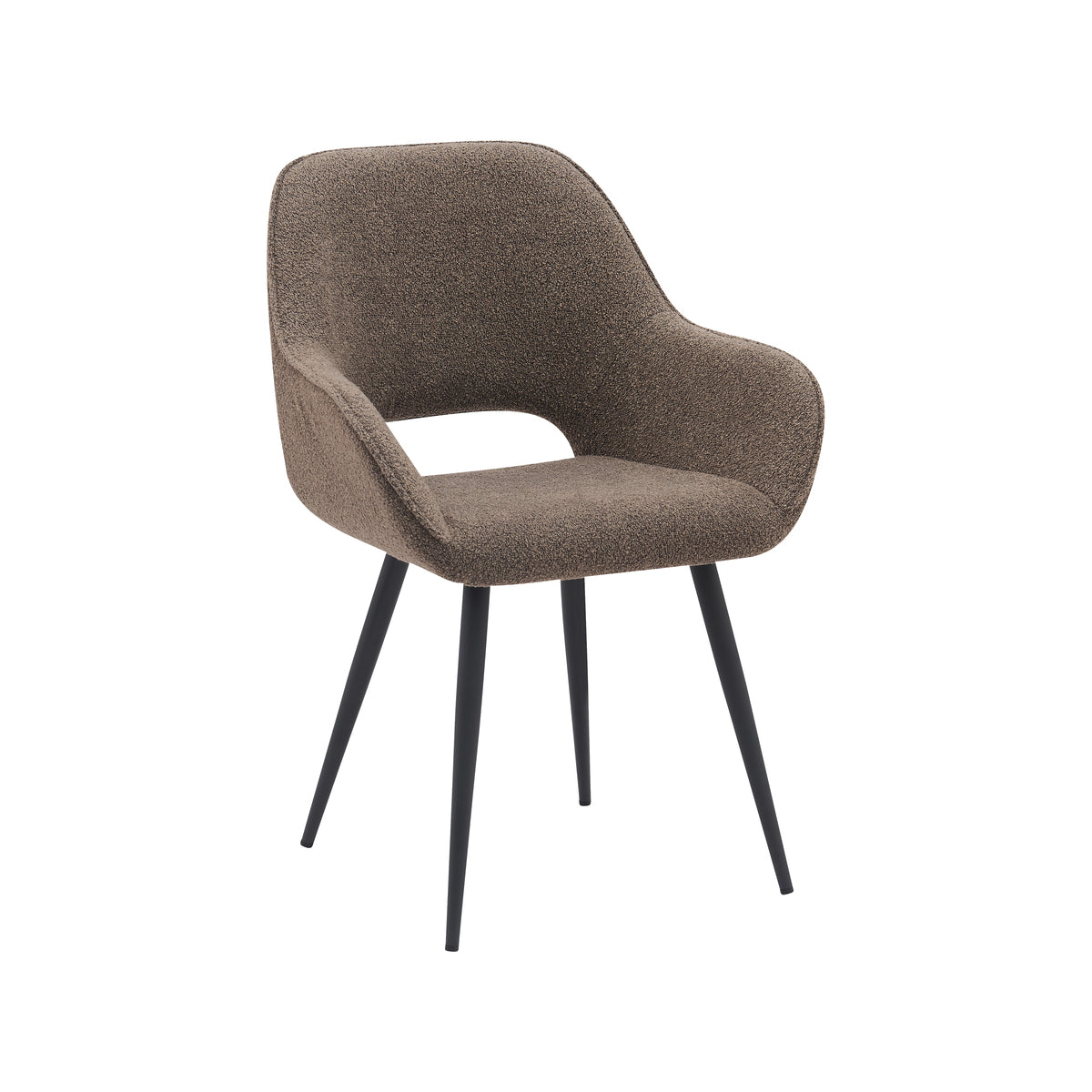 Eetkamerstoel Fer | Bruin Bouclé