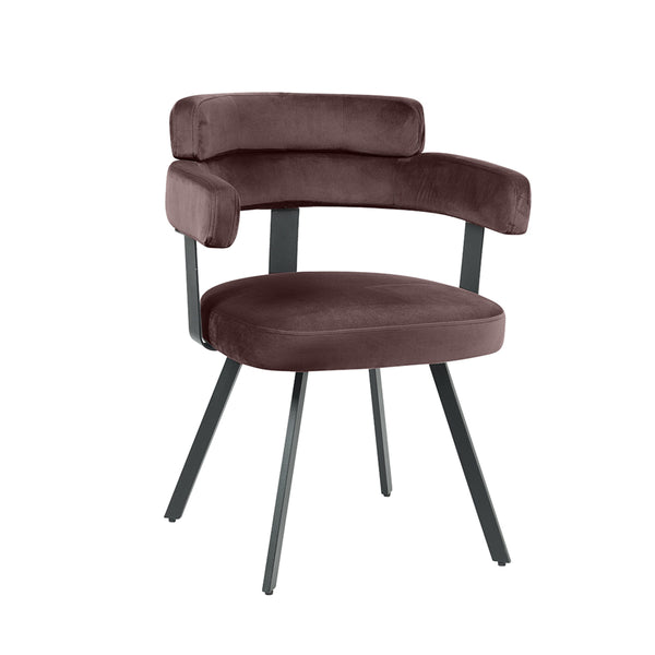 Eetkamerstoel Bardio | Taupe Velvet — Vooraanzicht - witfoto
