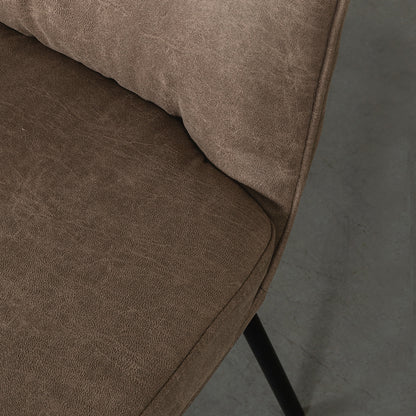 Eetkamerstoel Lennon taupe micro suede, detail van het materiaal