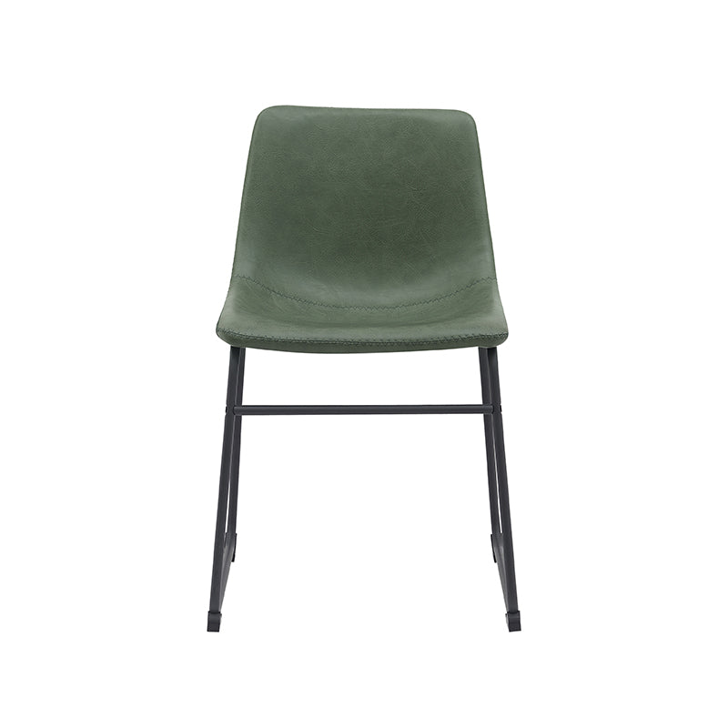 Eetkamerstoel Risto groen pu-leder