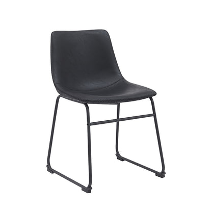 Eetkamerstoel Risto | Zwart PU-Leder