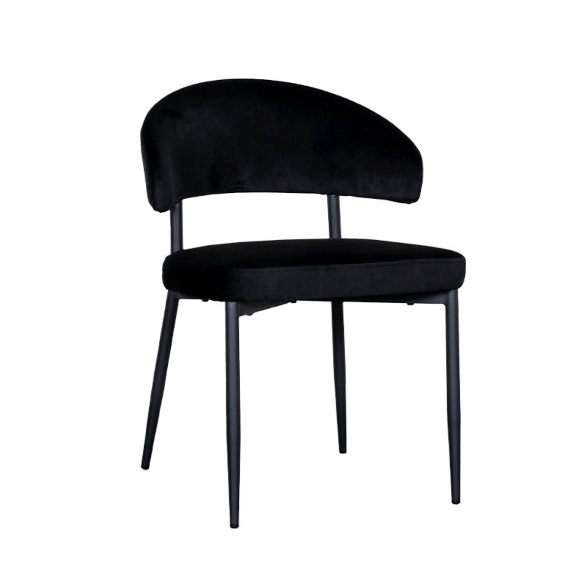 Eetkamerstoel Bliss | Zwart Velvet