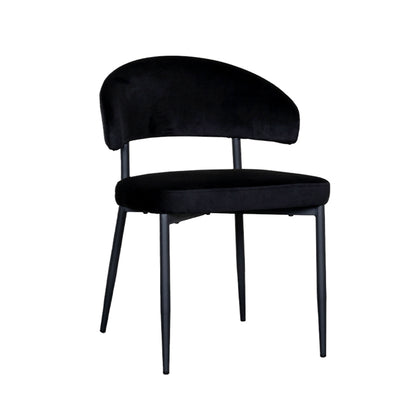 Eetkamerstoel Bliss | Zwart Velvet