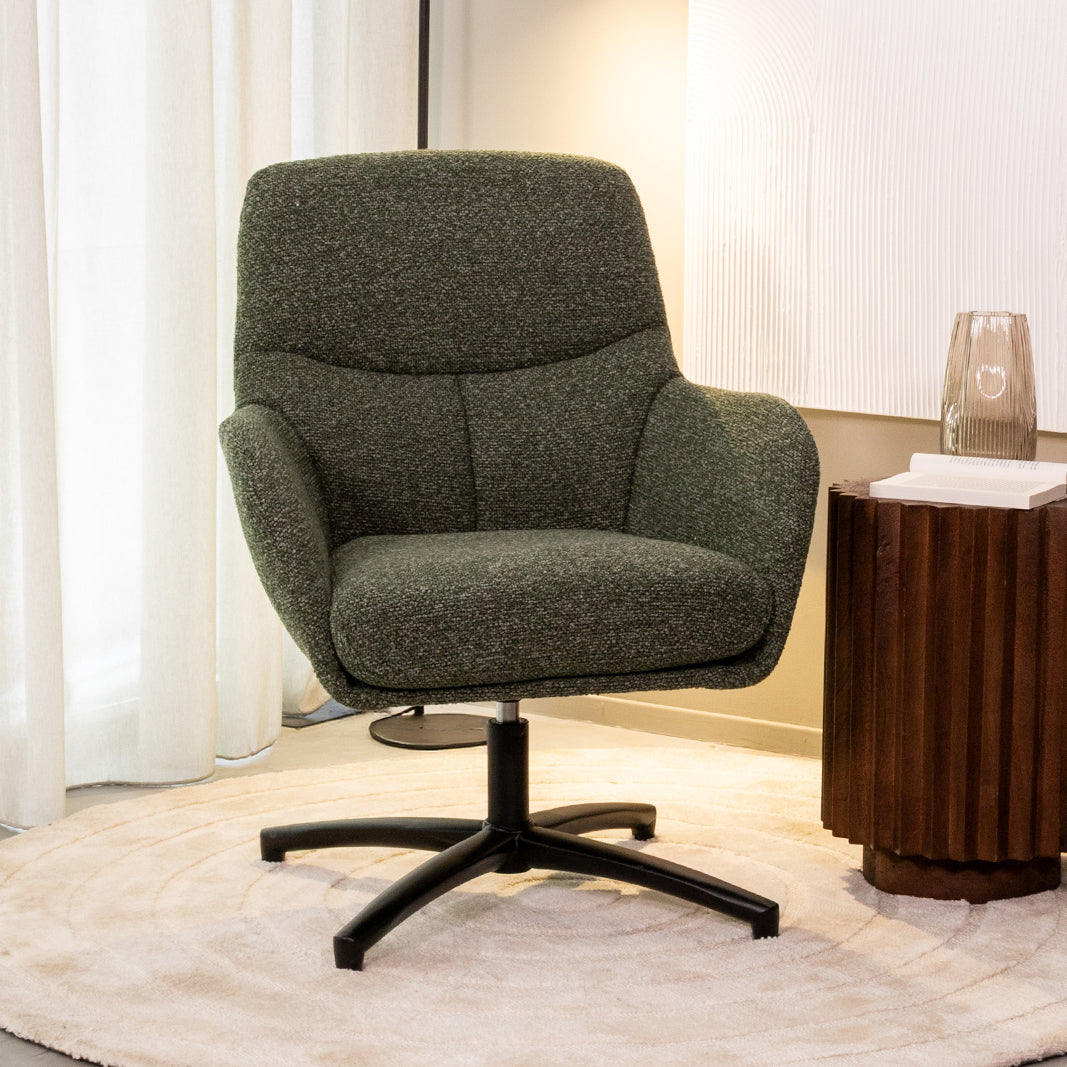 Fauteuil Chill Zone | Groen Bouclé — Algemene Sfeerfoto