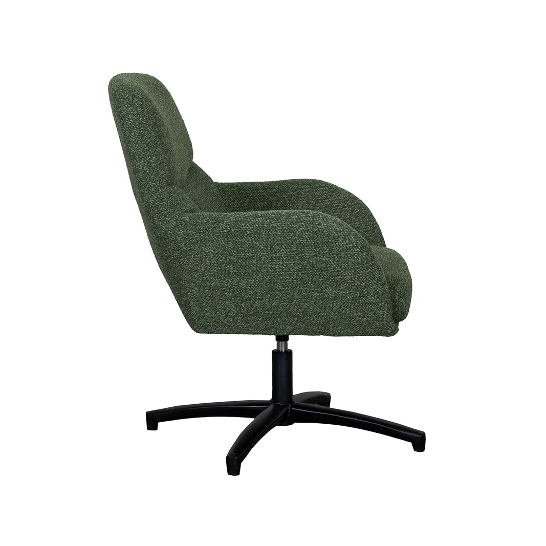 Fauteuil Chill Zone | Groen Bouclé — Zijaanzicht - witfoto