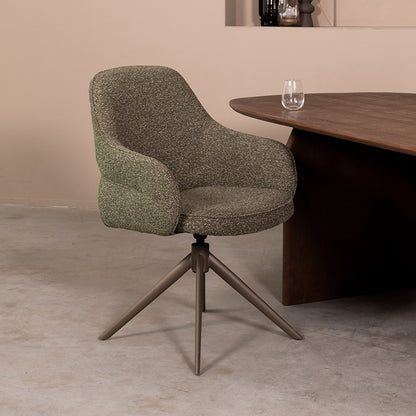 Eetkamerstoel Bern | Groen Bouclé