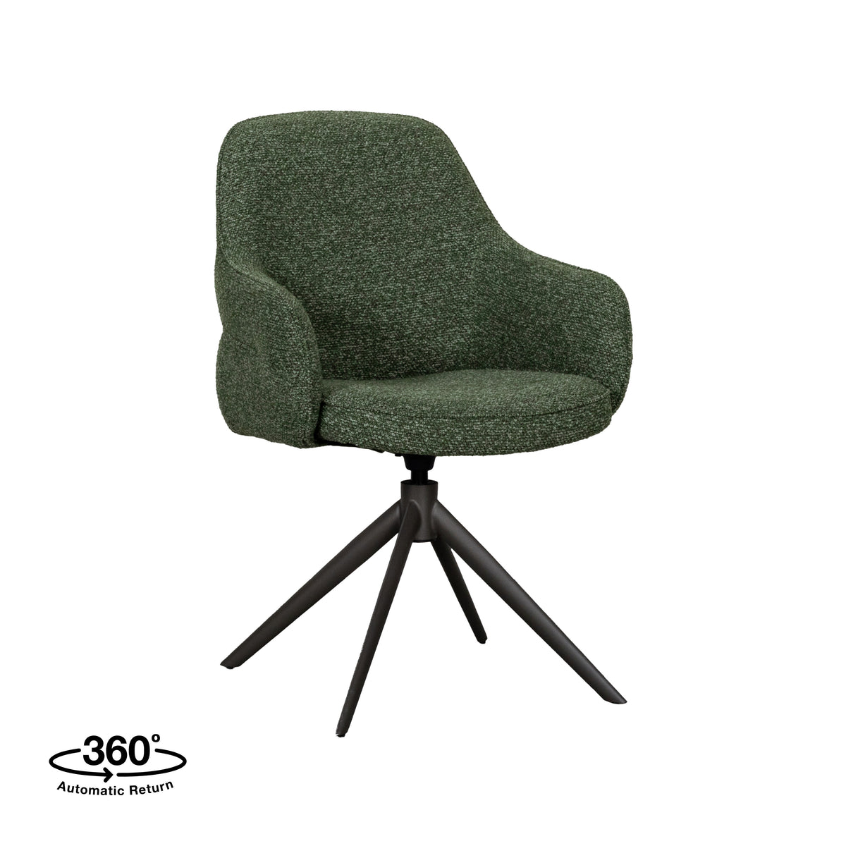 Eetkamerstoel Bern | Groen Bouclé