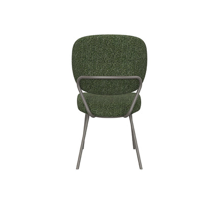 Eetkamerstoel Singapore | Groen Bouclé — Achteraanzicht - witfoto