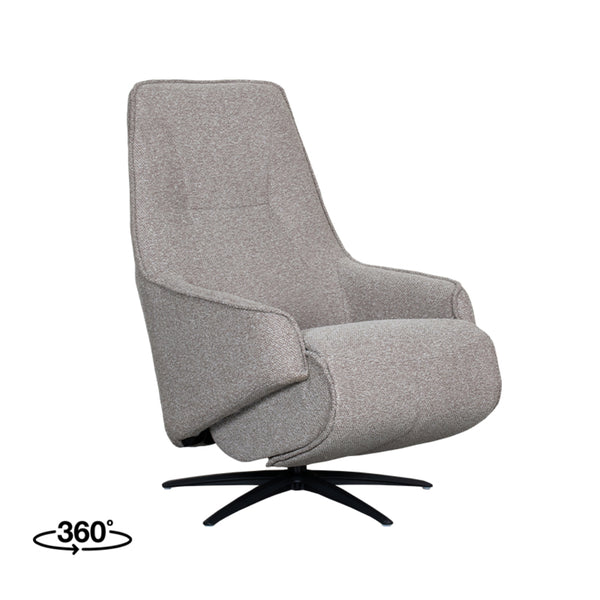 Relaxfauteuil Odense | Truffel/Grijs Bouclé — Vooraanzicht - witfoto
