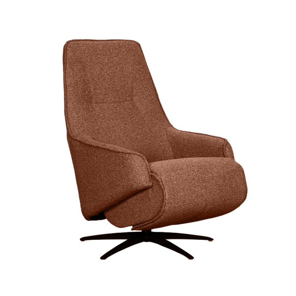Relaxfauteuil Odense | Rood Bouclé — Vooraanzicht - witfoto