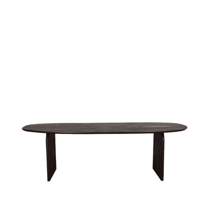Eettafel Cooper | Bruin Mangohout — Zijaanzicht - witfoto