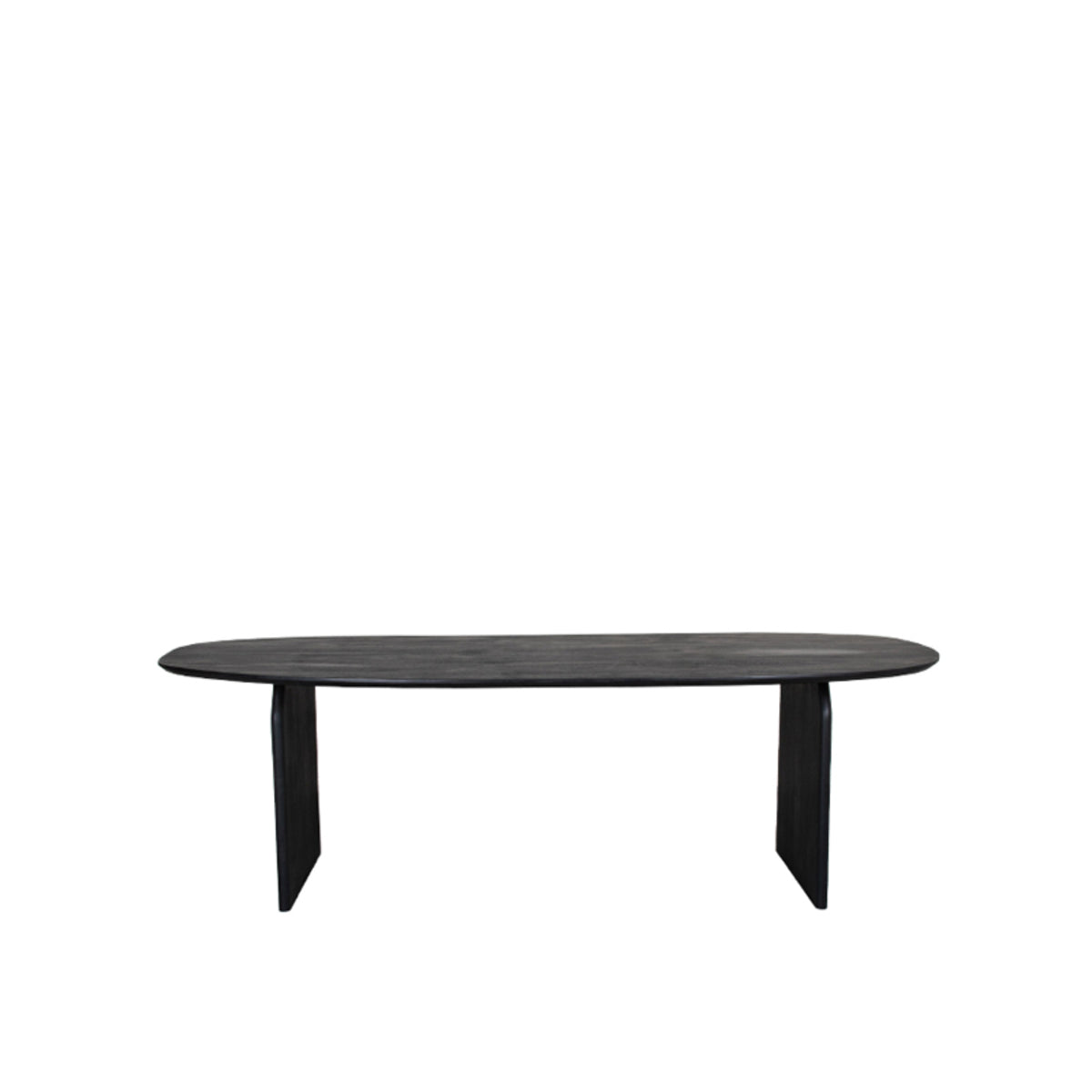 Eettafel Cooper | Zwart Mangohout — Zijaanzicht - witfoto