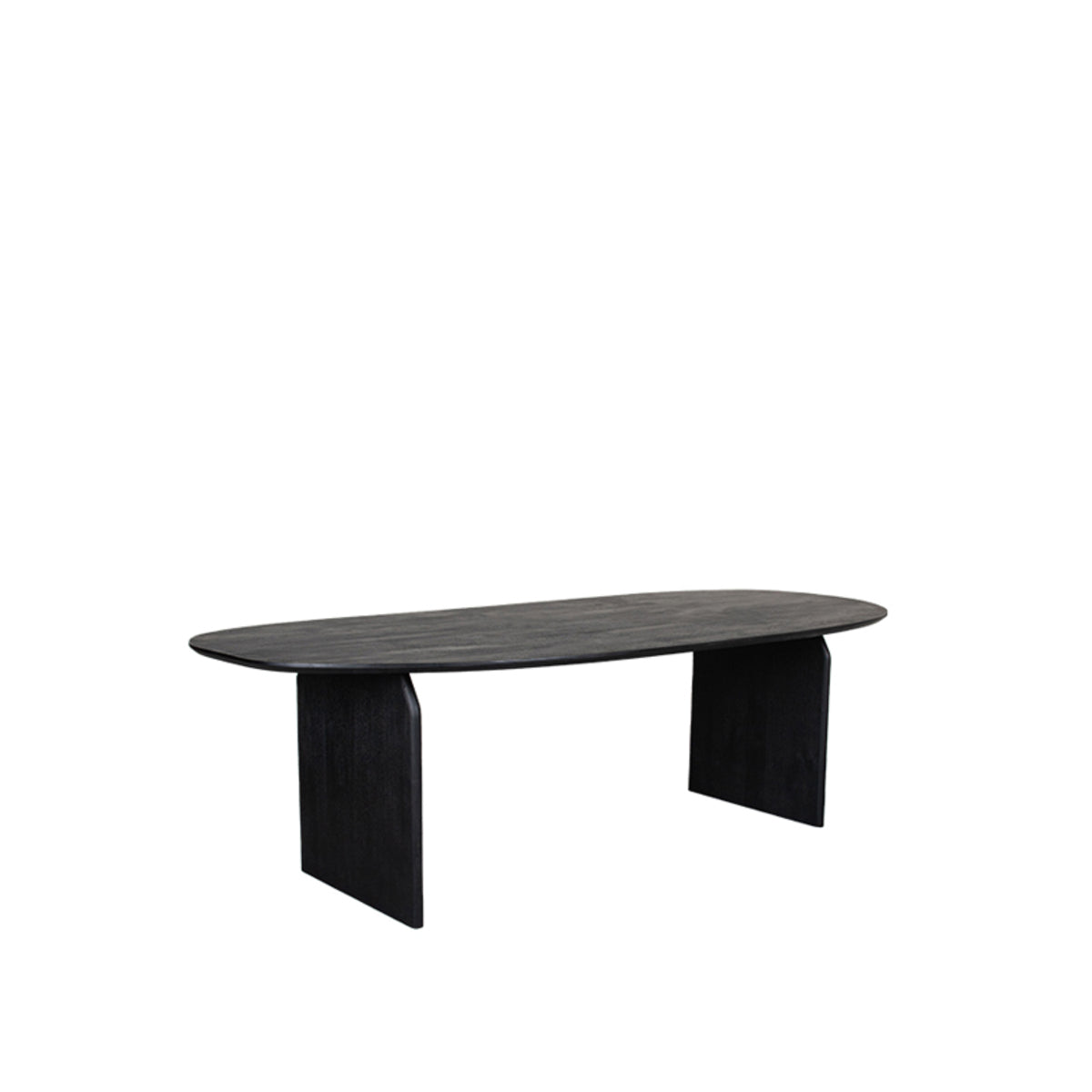 Eettafel Cooper | Zwart Mangohout — Achteraanzicht - witfoto
