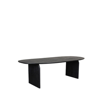 Eettafel Cooper | Zwart Mangohout — Achteraanzicht - witfoto