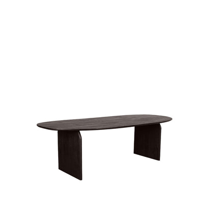 Eettafel Cooper | Bruin Mangohout — Zijaanzicht - witfoto