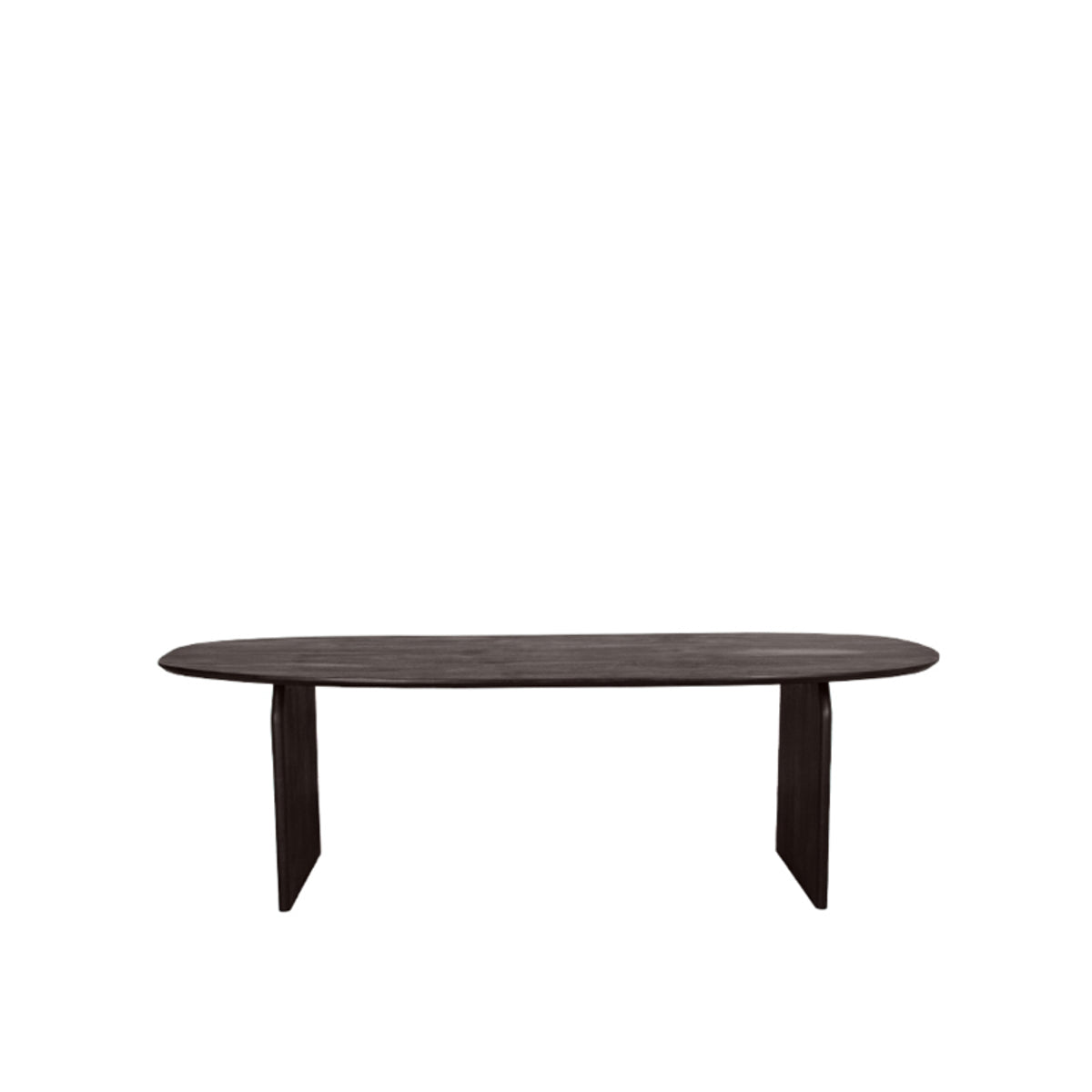Eettafel Cooper | Bruin Mangohout — Zijaanzicht - witfoto
