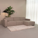 Hoekbank Kay | Longchair | Mushroom Royal Bouclé