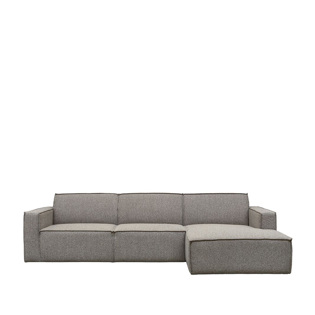 Hoekbank Kay | Longchair | Mushroom Royal Bouclé