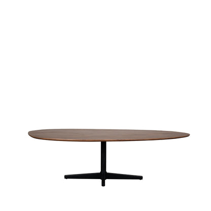 Eettafel Rosie | Naturel Mangohout — Zijaanzicht - witfoto