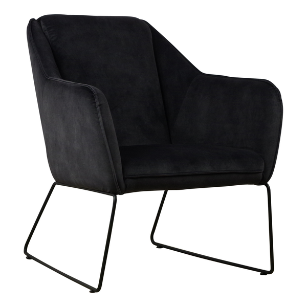 Fauteuil Yuno | Velvet Grijs — Vooraanzicht - witfoto