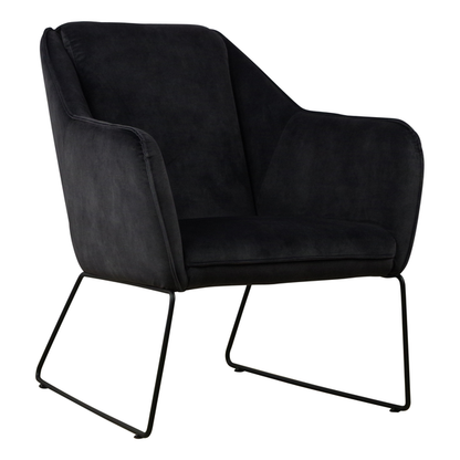 Fauteuil Yuno | Velvet Grijs — Vooraanzicht - witfoto