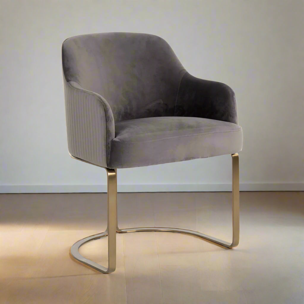 Eetkamerstoel Hadley | Donkergrijs Velvet
