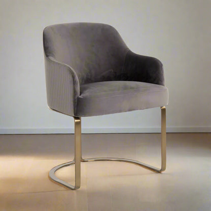 Eetkamerstoel Hadley | Donkergrijs Velvet