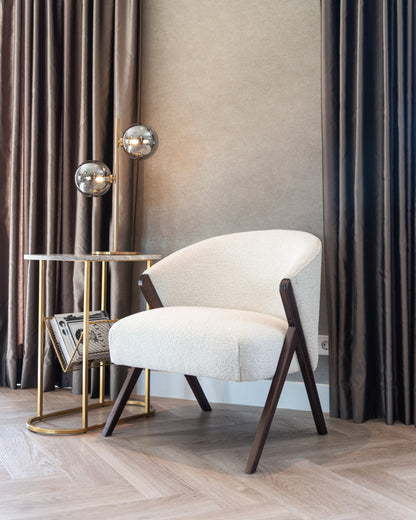Fauteuil Mia | Wit Bouclé