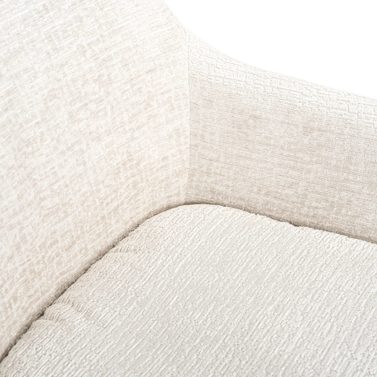 Eetkamerstoel Lisonne | Wit Chenille