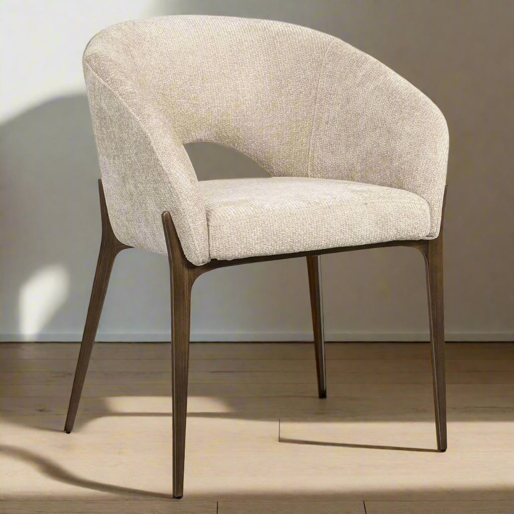 Eetkamerstoel Kenzi | Beige Stof