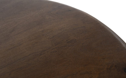 Salontafel Zodiac 60cm dark walnoot mango, detail van het materiaal