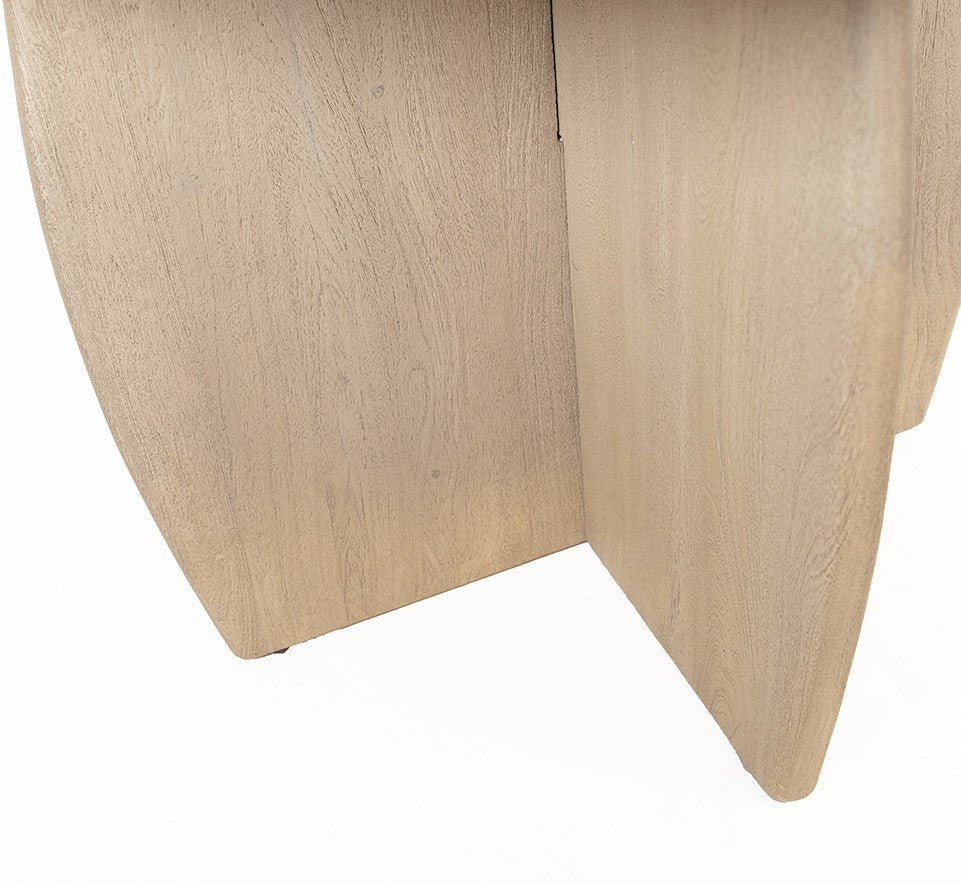 Salontafel Durban | Naturel Acaciahout — Achteraanzicht - witfoto