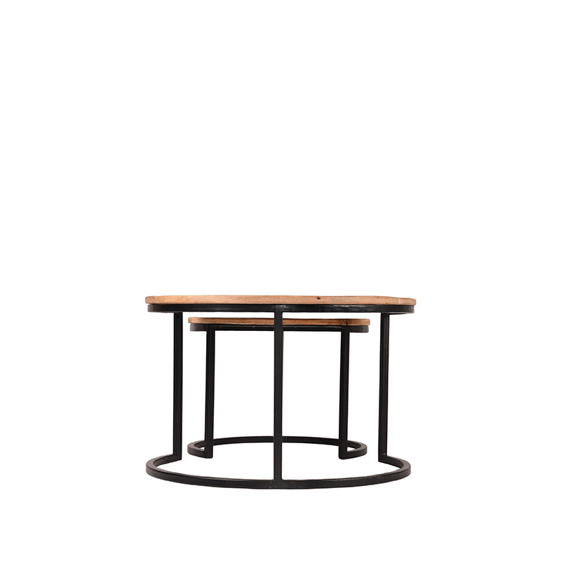 Salontafel Set Double | Naturel Mangohout